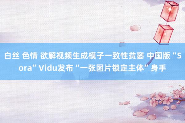 白丝 色情 欲解视频生成模子一致性贫窭 中国版“Sora”Vidu发布“一张图片锁定主体”身手