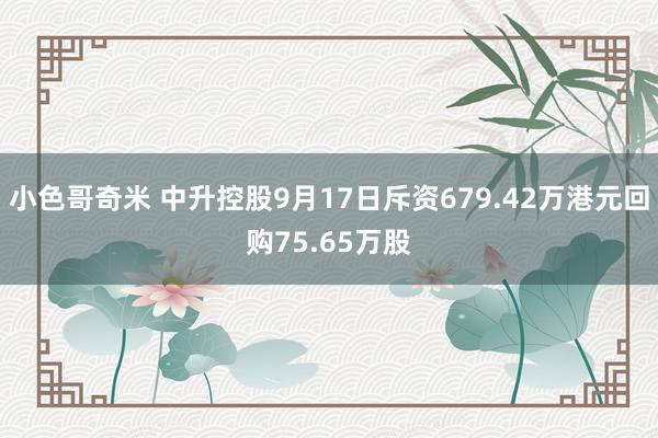 小色哥奇米 中升控股9月17日斥资679.42万港元回购75.65万股