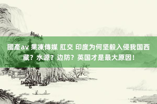 國產av 果凍傳媒 肛交 印度为何坚毅入侵我国西藏？水源？边防？英国才是最大原因！