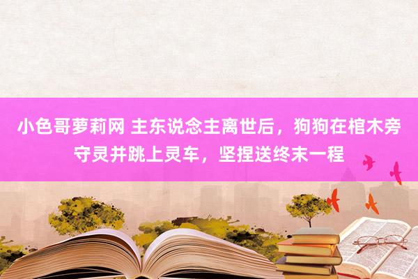 小色哥萝莉网 主东说念主离世后，狗狗在棺木旁守灵并跳上灵车，坚捏送终末一程