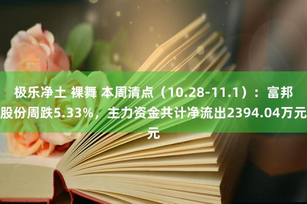 极乐净土 裸舞 本周清点（10.28-11.1）：富邦股份周跌5.33%，主力资金共计净流出2394.04万元