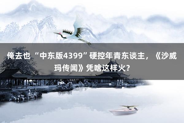 俺去也 “中东版4399”硬控年青东谈主，《沙威玛传闻》凭啥这样火？