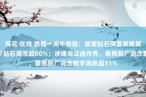 探花 在线 透视一周牛熊股：拔擢钻石突显策略属性，最牛股惠丰钻石周涨超80%；涉嫌询证函作秀，最熊股广说念数字周跌超31%