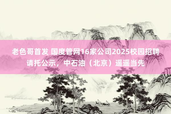 老色哥首发 国度管网16家公司2025校园招聘请托公示，中石油（北京）遥遥当先