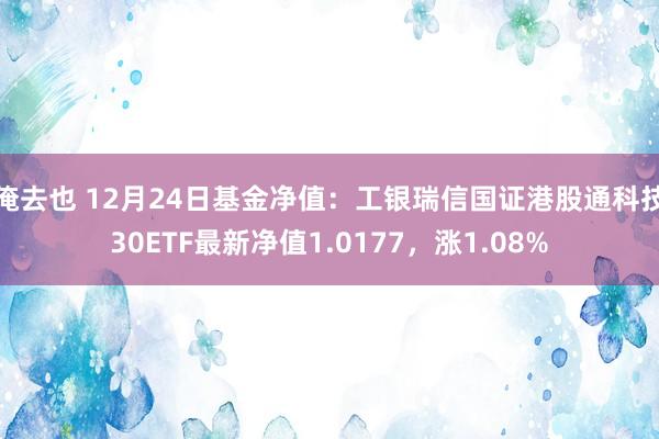 俺去也 12月24日基金净值：工银瑞信国证港股通科技30ETF最新净值1.0177，涨1.08%