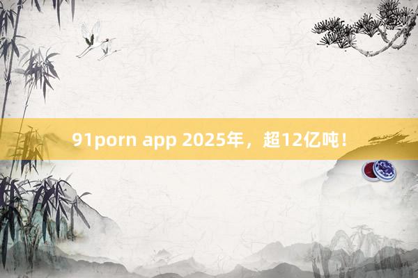 91porn app 2025年，超12亿吨！