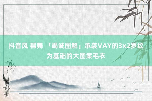 抖音风 裸舞 「竭诚图解」承袭VAY的3x2罗纹为基础的大图案毛衣