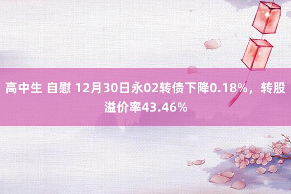 高中生 自慰 12月30日永02转债下降0.18%，转股溢价率43.46%