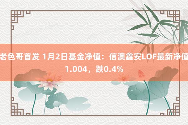 老色哥首发 1月2日基金净值：信澳鑫安LOF最新净值1.004，跌0.4%