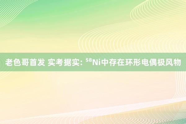 老色哥首发 实考据实: ⁵⁸Ni中存在环形电偶极风物