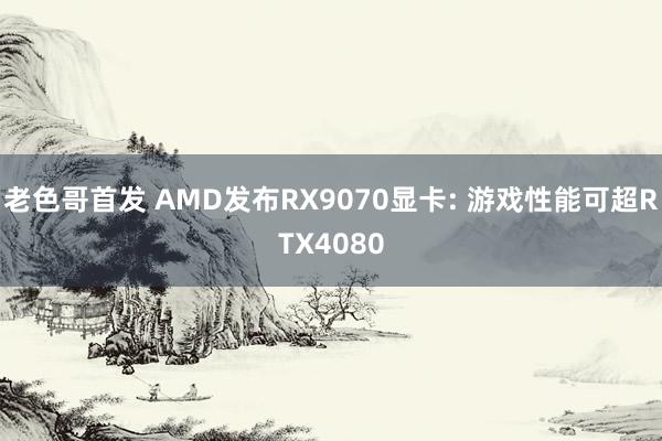 老色哥首发 AMD发布RX9070显卡: 游戏性能可超RTX4080