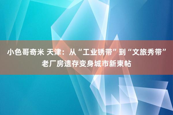 小色哥奇米 天津：从“工业锈带”到“文旅秀带”老厂房遗存变身城市新柬帖